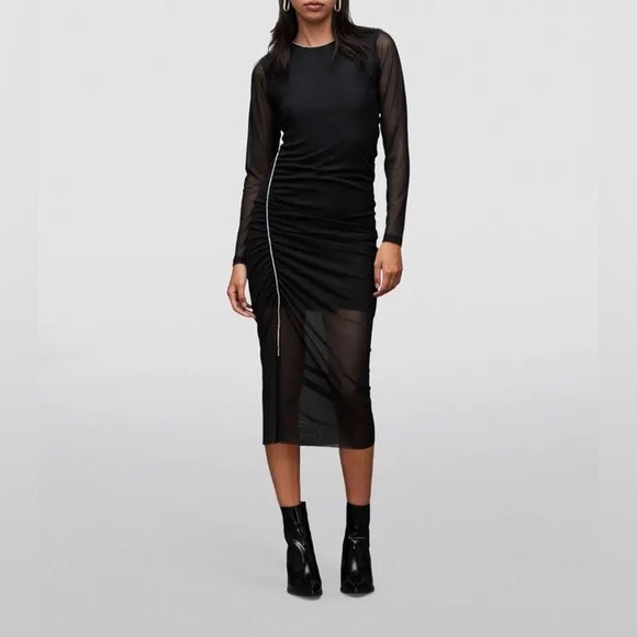 NWOT All Saints Embellished Nora Midi Dress Size2  $132 - Picture 4 of 8